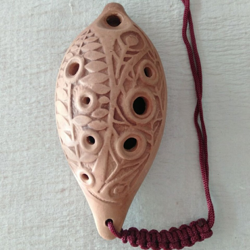 天鹅民族乐器泥哇呜 陶笛 配吹奏说明 指法和音位 九音孔 a调onevan