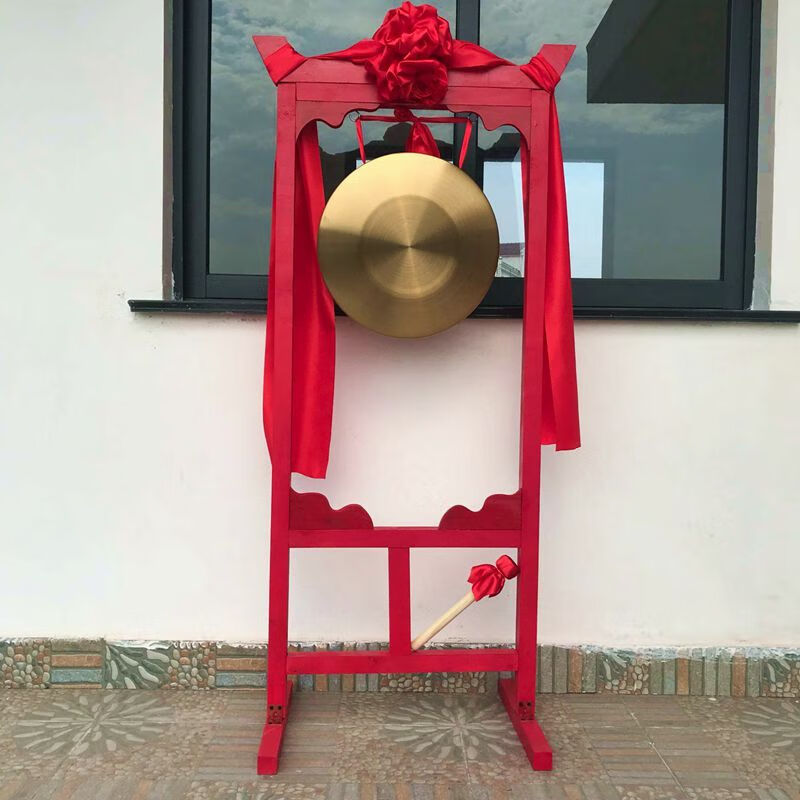 达晖侠锣鼓全套大锣锣带架50厘米大铜锣40cm铜锣开业锣预警喜庆锣敲锣