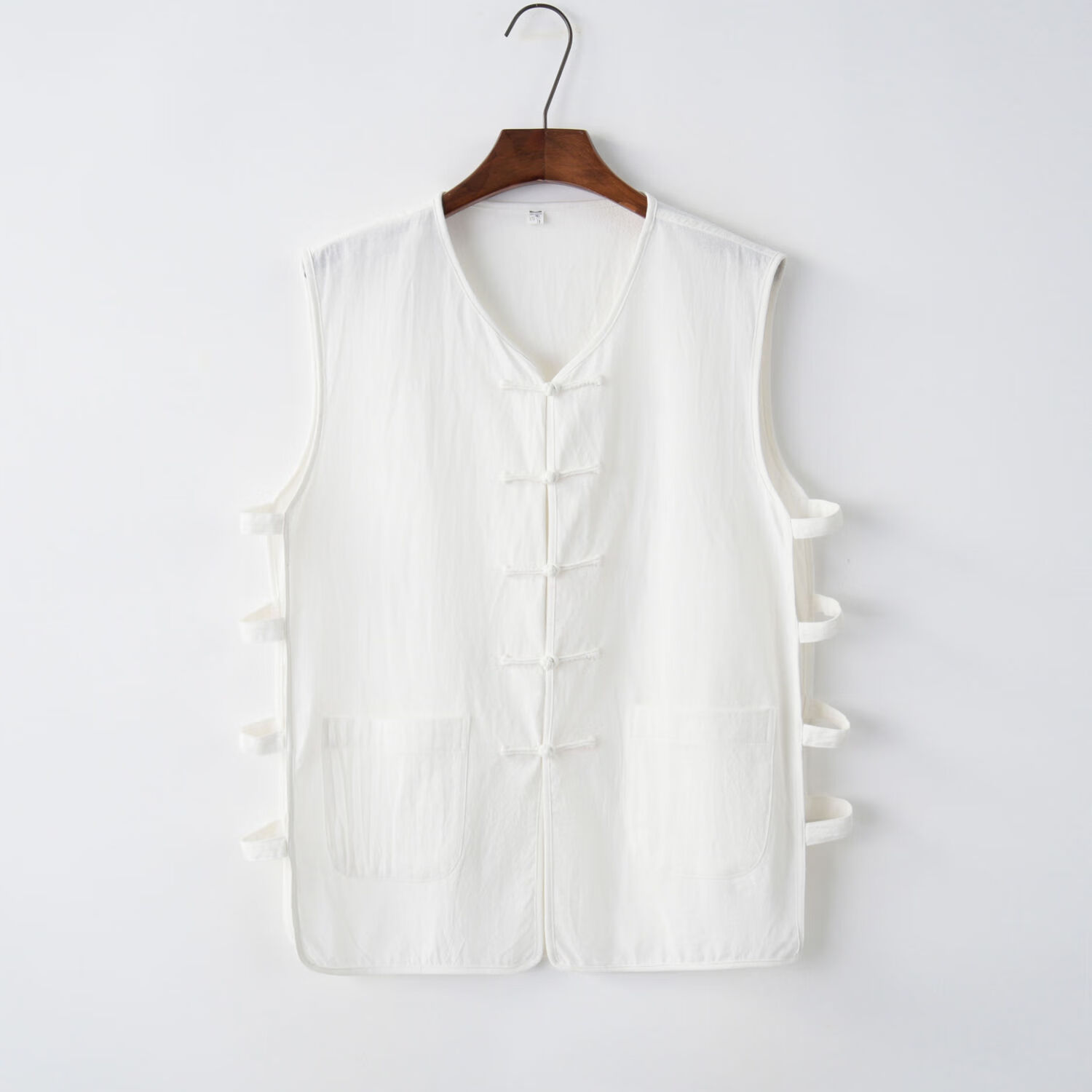 齐刻民国服装男青年长衫马褂夏季马甲汗衫棉麻中式中国风大码加肥加大