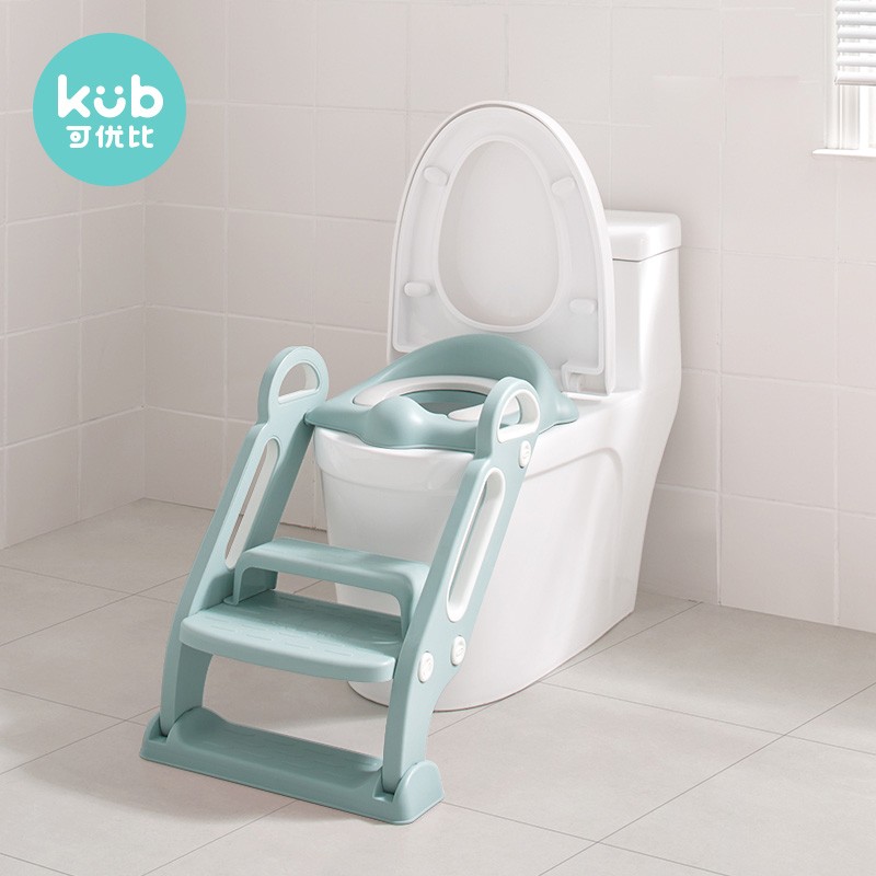 可优比（KUB）儿童马桶坐便器楼梯式男女宝宝如厕训练马桶圈家用 洛克蓝