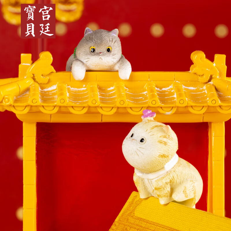 宝贝清朝猫咪摆件桌面装饰手办迷你女孩儿童玩具生日毕业礼物 小格格