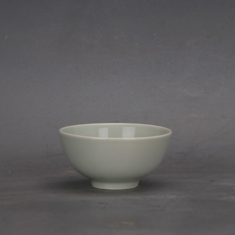 明代影青白釉圈足窝形杯 盏 仿古瓷器全手工景德镇复古库存收藏品