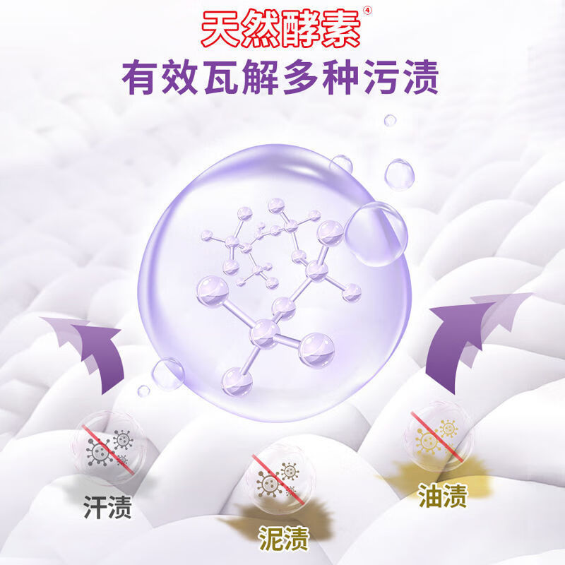 立白超洁熏衣草香洗衣液家用深层去渍洗衣液除菌香味持久留香不伤衣物 共10.4斤】2.6kg*2瓶