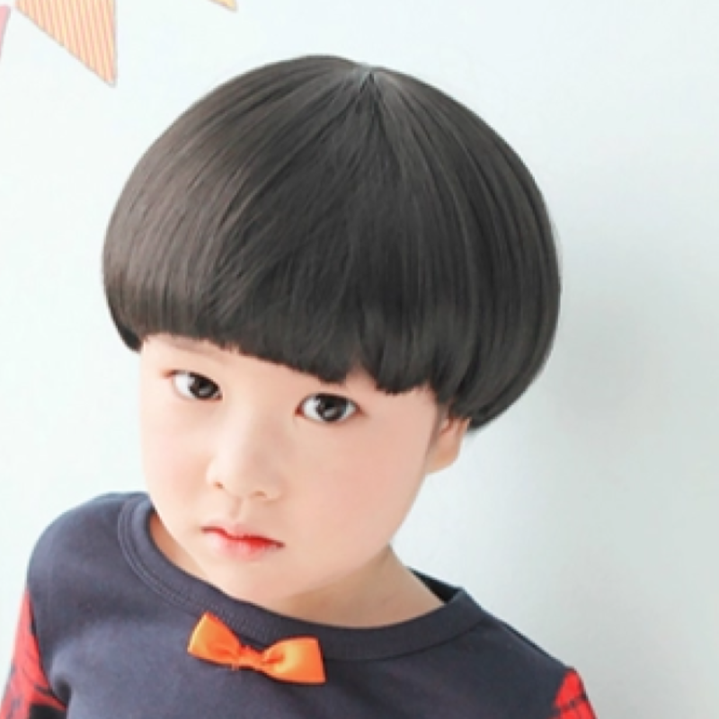 儿童假发 女孩假发 可爱小孩女宝宝女童短卷发公主婴儿假发帽 蘑菇头
