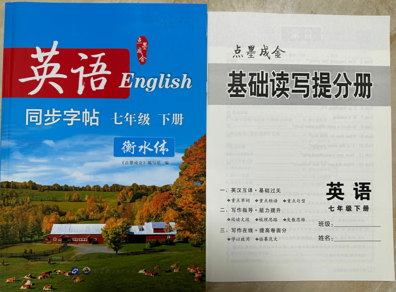 2024春点墨成金初中英语同步字帖七年级下册 衡水体 人教版