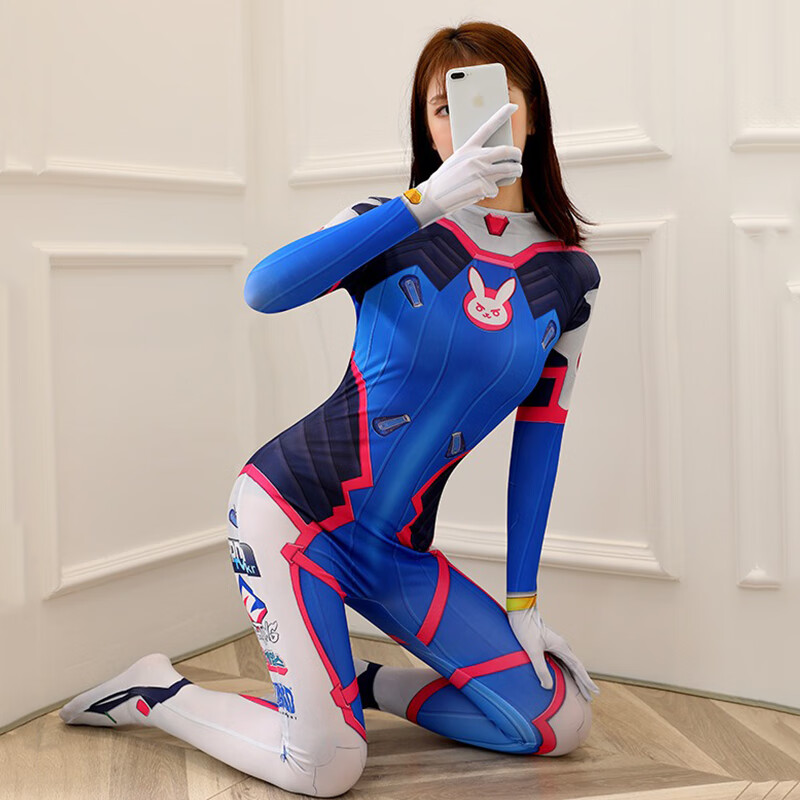 mud高档守望先锋cosplay衣服连体紧身衣女妲己性感dva宋哈娜款动漫