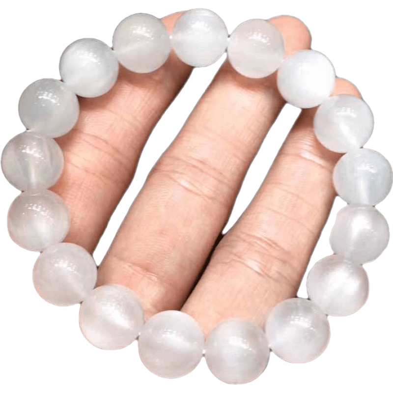 艷燦 銀發(fā)晶創(chuàng)意天然白發(fā)晶水晶手串白銀鈦晶順發(fā)晶手鏈男友元旦禮物