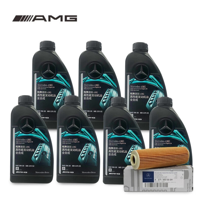 奔驰（Mercedes Benz）原厂机油/AMG高性能0W-30润滑油MB229.52汽机油高性能系列0W-30 1Lx7