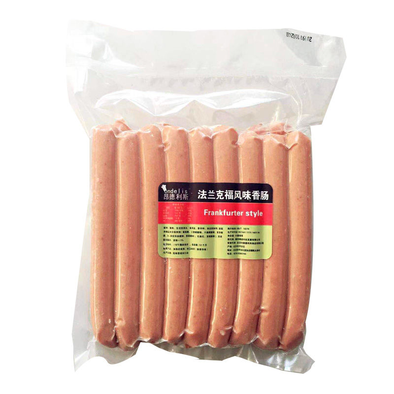 法兰克福香肠 990g/袋 法兰克福风味香肠16根 德国热狗肠烟熏早餐肠