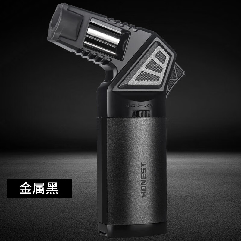 百诚(honest)新款跨境小型直冲金属充气焊枪打火机户外便携高温喷火枪