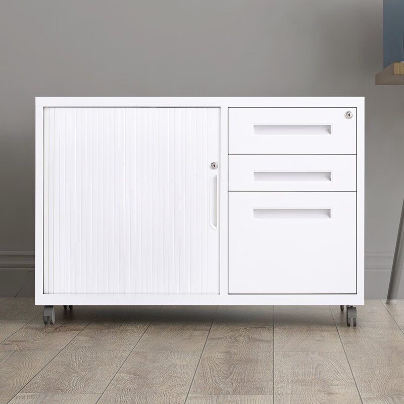 来福士 办公桌边柜侧柜办公室活动柜多功能移动文件柜矮柜储物柜带轮