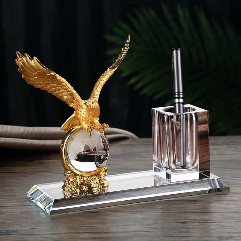 澳颜莱老板桌笔筒 轻奢办公桌摆件装饰品老板办公室桌面创意笔筒 大展