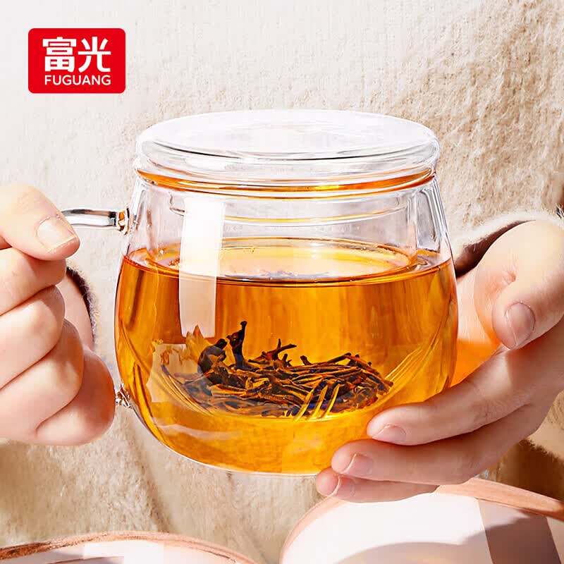 富光花茶杯 男女士茶水分离杯子 双层办公泡茶玻璃杯带把高硼硅水杯属于什么档次？