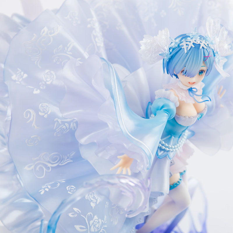 蕾姆手办婚纱 优质版 异世界生活水晶礼服蕾姆手办婚纱花嫁雷姆模型