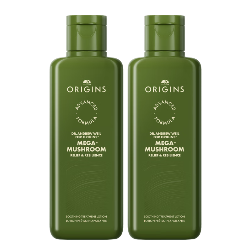 悅木之源（Origins）靈芝菌菇水200ml*2保濕爽膚水濕敷補(bǔ)水噴霧禮盒生日禮物送女友