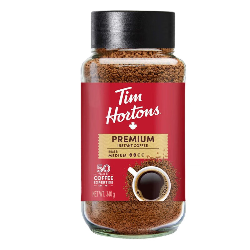 Tim Hortons 加拿大Tim Hortons提姆50年纪念版速溶咖啡国民咖啡340g中度烘焙 现货保质期至2024年11月