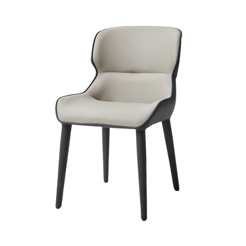 8H餐椅  小米(MI)生态链 Jun轻奢简约风双色软包餐厅座椅YB-3 家用人体工学靠背椅子 米灰配色 餐椅(2张)