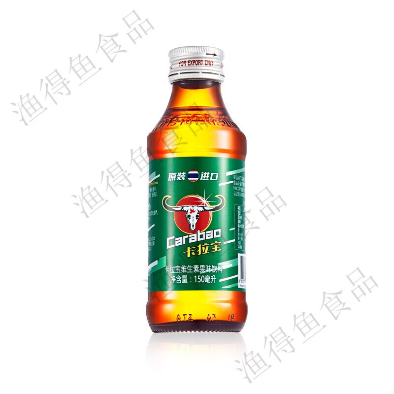 酱比正卡拉宝Carabao泰国进口150ml*8-24瓶维生素果味饮料装 玻璃瓶150ml*24罐