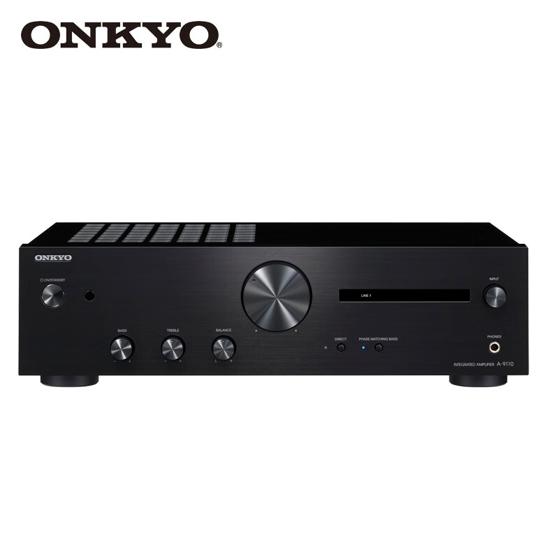 安桥（ONKYO）A-9110 HIFI功放机 合并式立体声功放 2.1声道放大器 发烧无损音乐家用 高保真功放 黑色