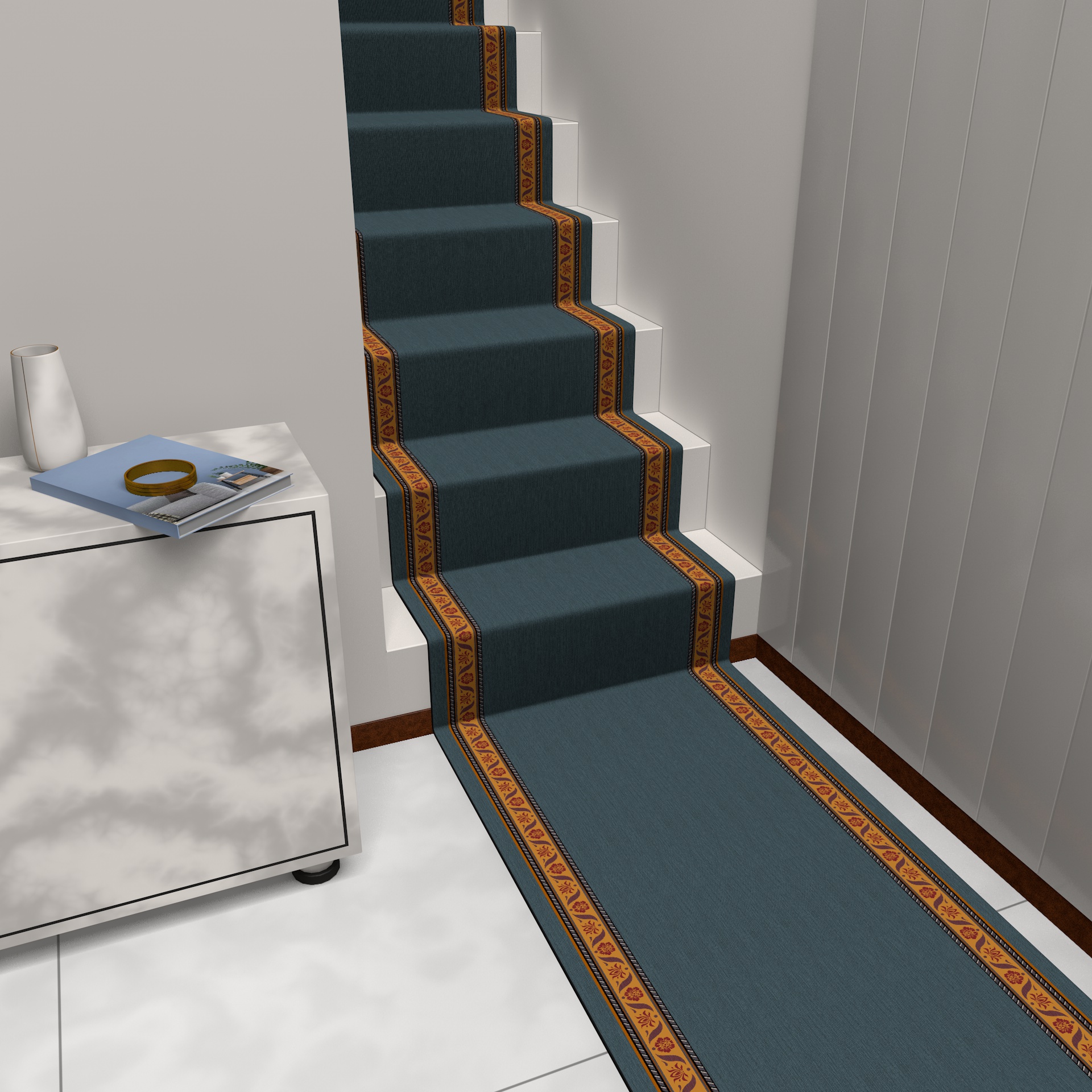 初鸢满铺地毯铁楼梯大理石水泥瓷砖踏步整条自粘自带粘胶防滑静音贴