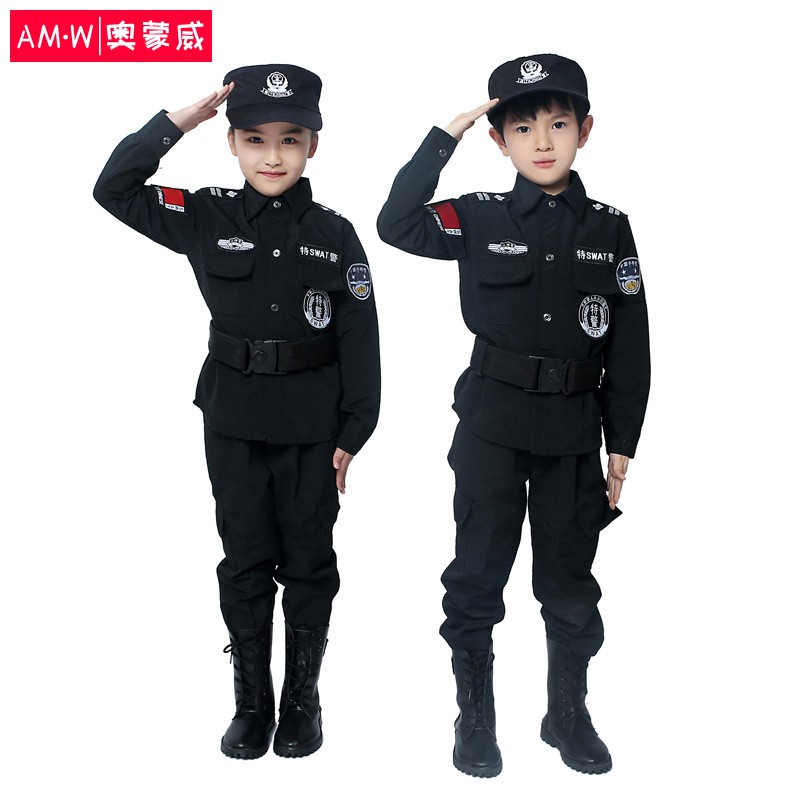 奥蒙威 儿童警察服演出服小孩幼儿园男女童小警官衣服套装黑猫警长表演服AMW-ER-BY10长袖120怎么看?