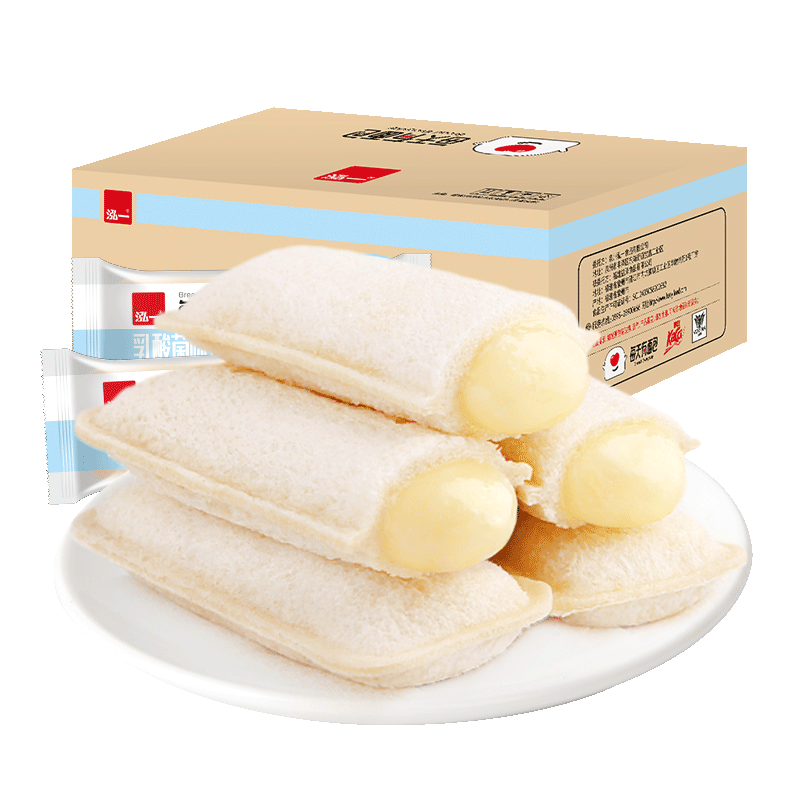 泓一 白桃乳酸菌小口袋面包早餐整箱夹心代餐零食小吃休闲食品H 乳酸菌250g*2箱约24包