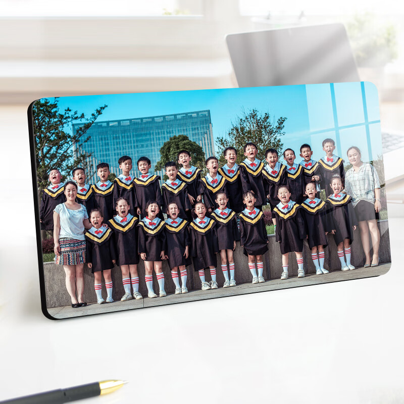 相框水晶版画摆台幼儿园照片小学初中班级集体合影合照挂墙 大韩水晶