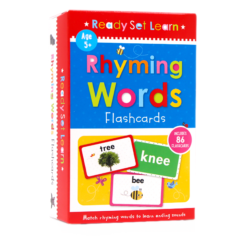 flash cards英文原版 配套字卡rhyming words flashcards韵律词押韵词