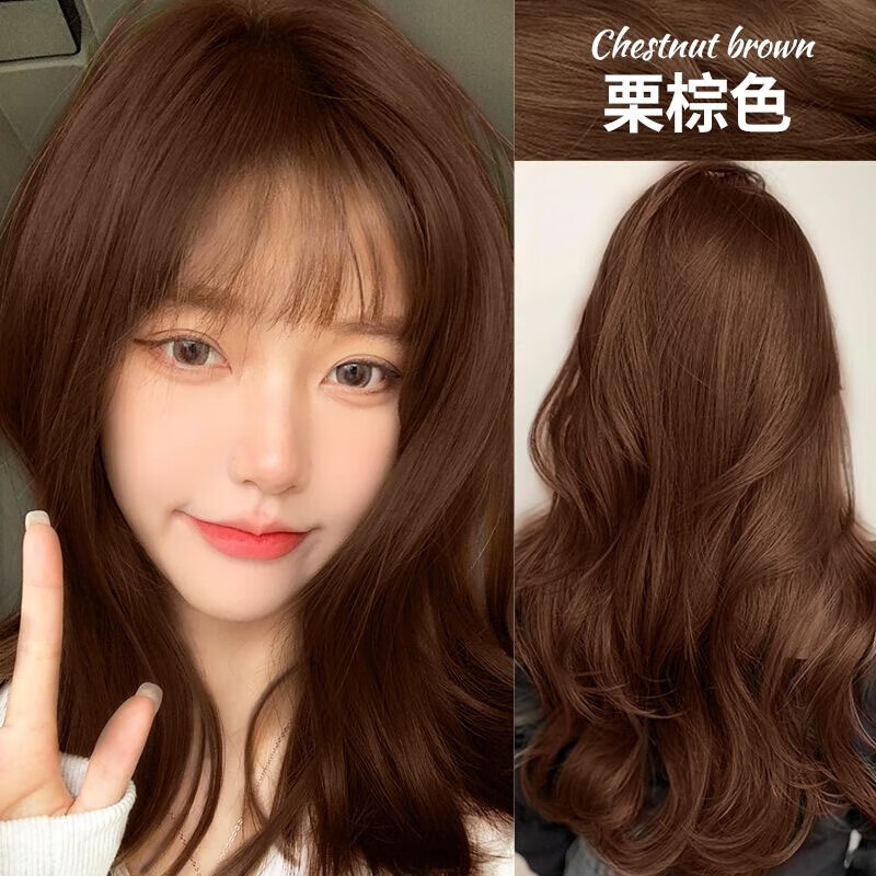 首品新发色染发膏2024流行色纯显白自己在家染发剂植物不伤头皮盖白发