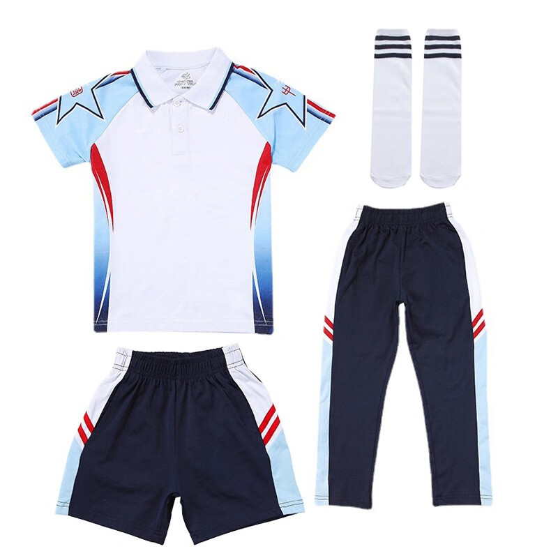 兔小倍倍 2022幼儿园园服夏装儿童校服班服套装小学生运动校服团购定制 T+短裤+长裤+袜子 小孩140码属于什么档次？