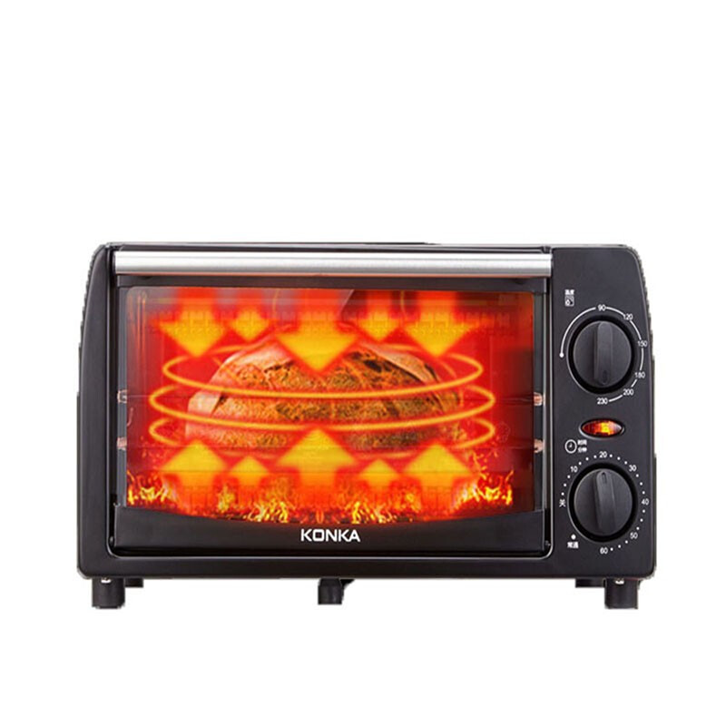 康佳（KONKA）电烤箱 家用电器多功能12L迷你烘焙机小烤箱家庭用烤炉家电KAO-1202E(S)