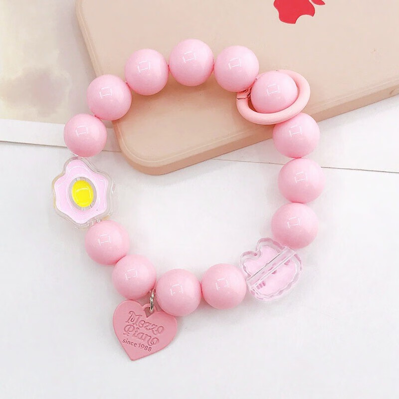 品陌 新款糖果色手环挂件亚克力串珠手机壳挂件挂饰ins风手机挂绳短款