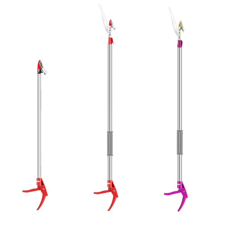 德国银龙岛 园林树枝果树水果剪刀修枝剪伸缩高空剪枝高枝剪摘果器采果摘果剪 1.8-3米经典款+锯片+备用剪头+果枝剪