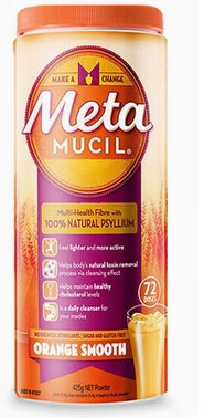 Metamucil美达施美国进口 膳食纤维粉香橙味 meta粉冲调奶昔 72次【罐装】