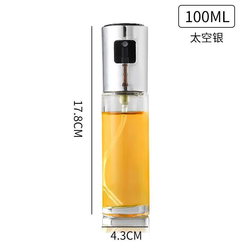 雏苞厂家直销玻璃喷油壶家用按压细喷雾油壶厨房酱醋调料瓶烧烤喷油瓶 银色