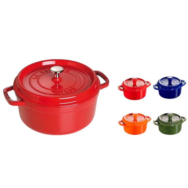 ������staub�����Ź�������������������������մ�����ó����๦�ܹ�����װ ��24cmӣ�Һ�+��ɫ�մ���10cm��