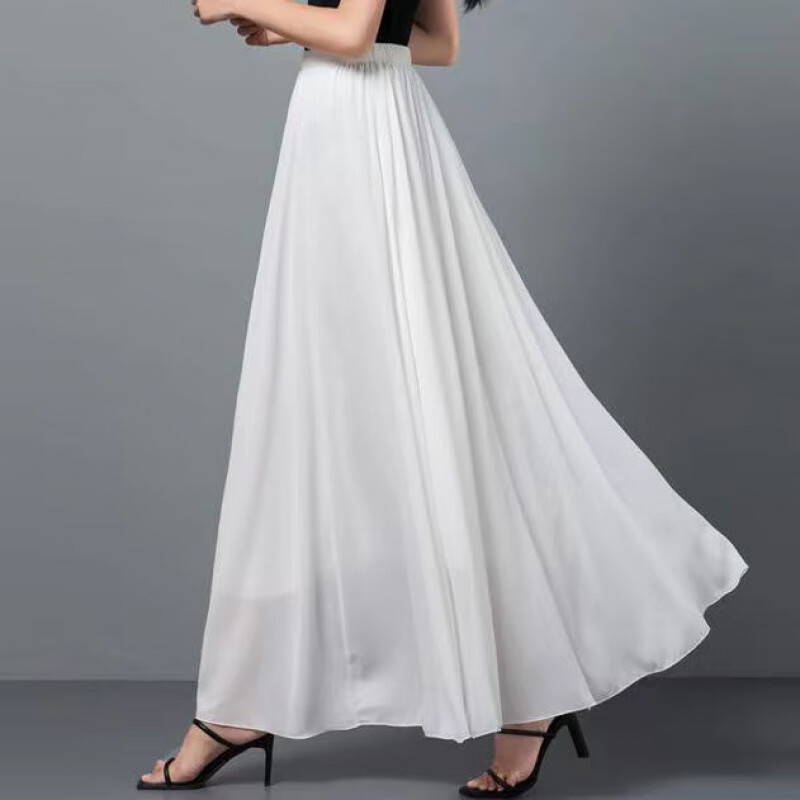宫柒尓中年妈妈大摆半身裙中长款下身裙子百搭夏广场舞大码a字高腰