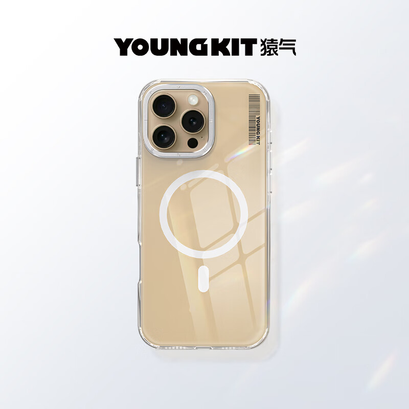 猿气「晶盾」适用iphone16promax手机壳超薄磁吸充电iphone16pro保护套简约不发黄16手机外壳 晶盾系列 | 磁吸充电【透明】 iPhone 16 Pro