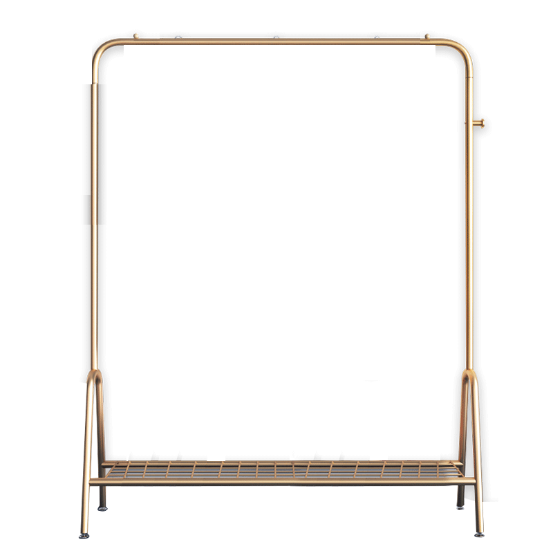 豪美佳 踢脚线取暖器晾衣架烘干专用挂衣架落地家用卧室冬季电暖气散热衣架 轻奢金120cm+置物网