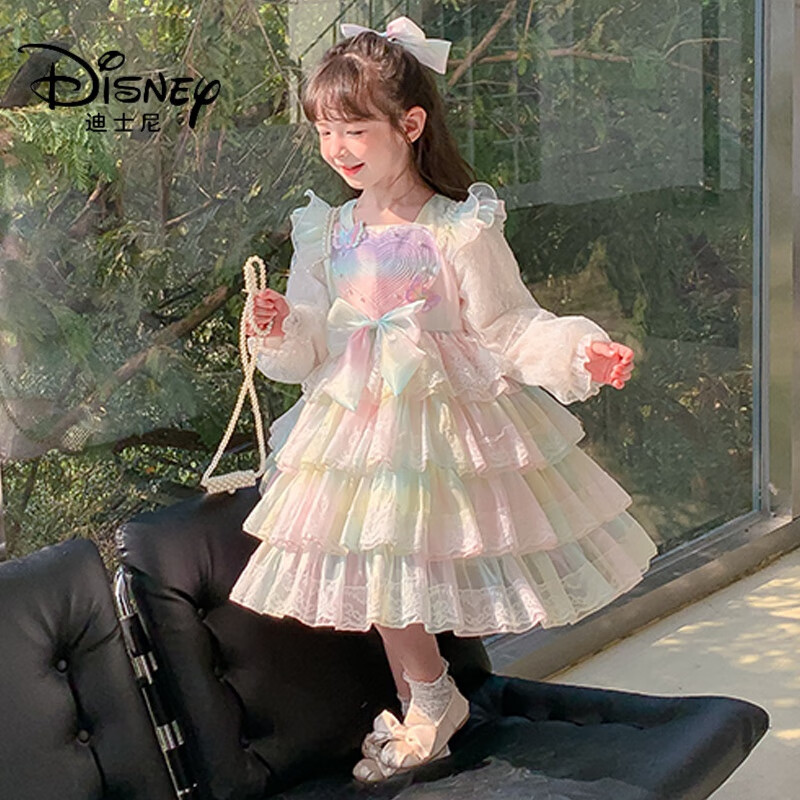 迪士尼(disney)女童洛丽塔连衣裙中大童春装lolita萝莉裙公主裙儿童