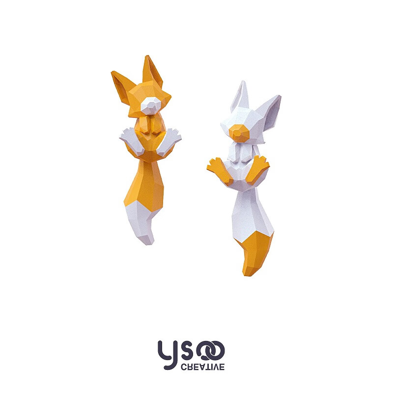 元术乐之会摇尾巴小狐狸进化版更多细节更加精致原创设计耳饰手工制作