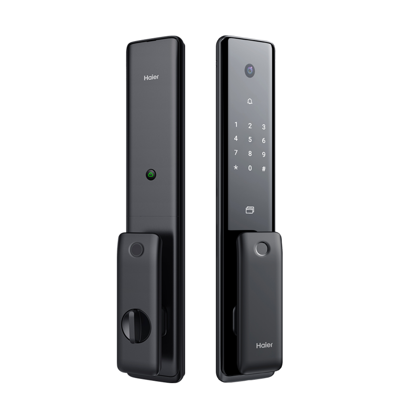 海尔(Haier)智能锁入户门木门防盗门家用密码锁指纹锁 可视频对讲猫眼带摄像头HFA-19V-U1