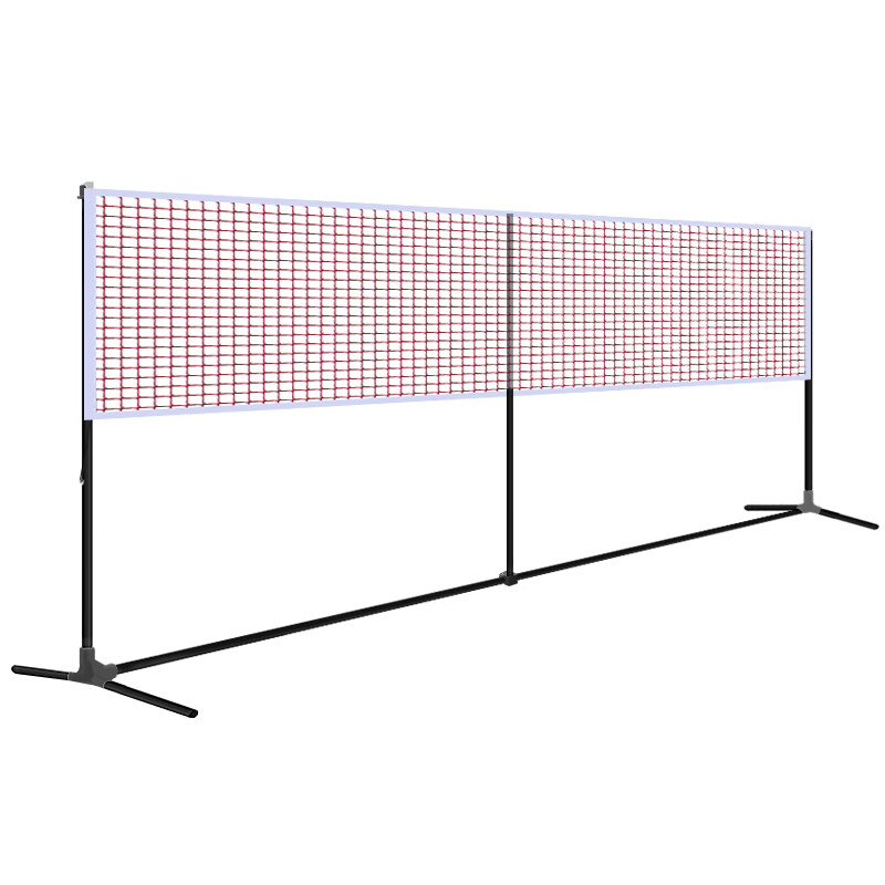 阿姆斯AMUSI羽毛球网架 便携式移动羽毛球架/网柱 5.1米标准单打 含球网