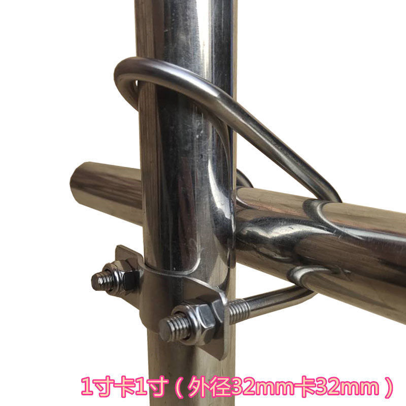 304不锈钢十字u型管卡4分6分1寸双u型管扣镀锌钢管卡扣脚手架扣件 1寸