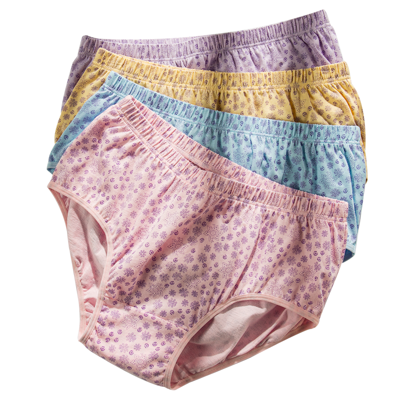 百亿补贴:南极人4条中老年人内裤女纯棉100%棉抑菌裆加肥加大妈妈裤高腰内裤女44.9元