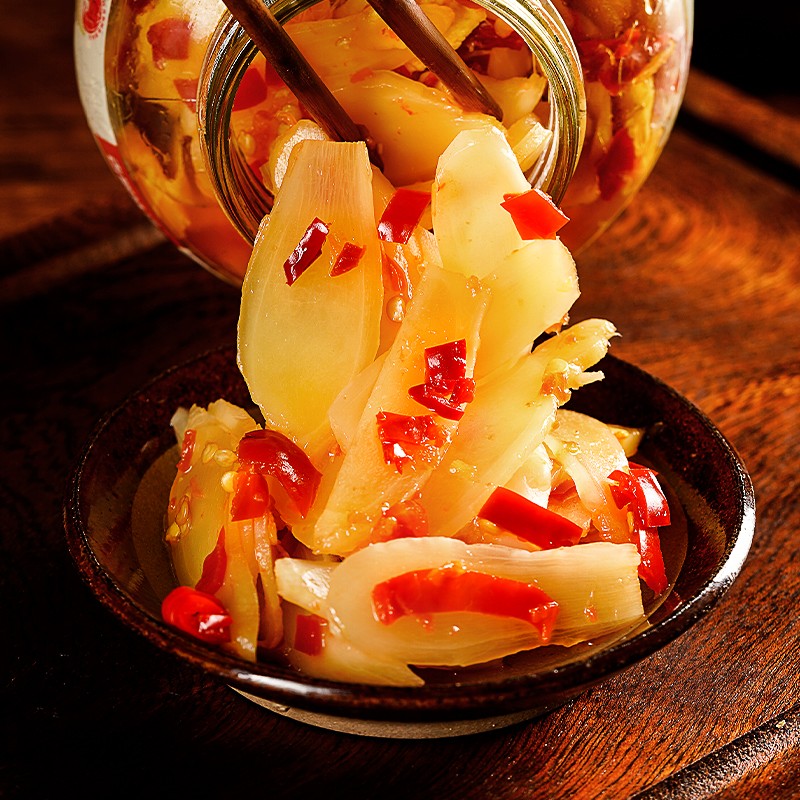 古蜀味道剁椒仔姜泡菜泡仔姜泡姜开盖四川即食酸辣下饭腌制泡菜 剁椒