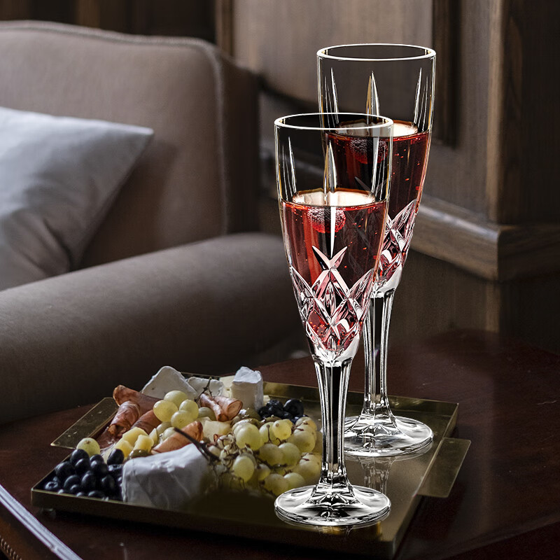 高斯（Glass） 水晶香槟酒杯玻璃起泡酒杯轻奢甜酒杯进口高脚杯 170ml