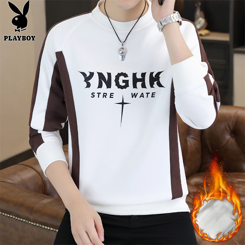 ���ڲ������������ӣ�PLAYBOY������t�����ﶬ2025�¿�Ƽ����������������±�ůԲ�������� C-10615HH2312��ɫ ���� 3XL 121.99Ԫ