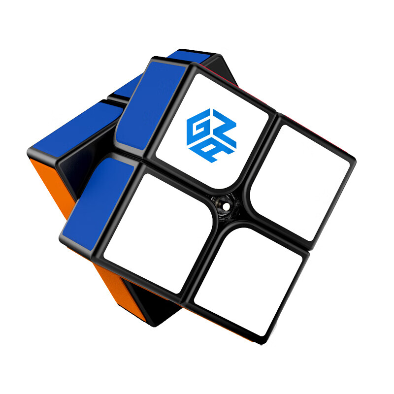 GAN魔方speedcube二阶初学者比赛魔方专用顺滑减压速拧儿童玩具男孩女孩礼物套装 彩色贴片版（定制款）