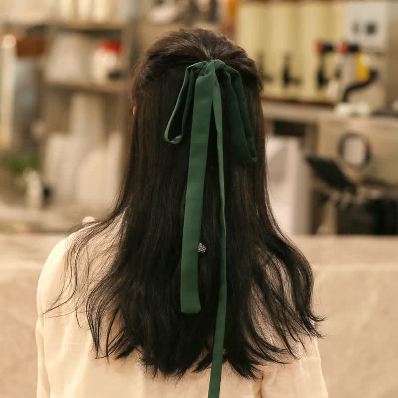 女人扎头发的丝巾加长中国风古风长发编发细丝带发带编辫子扎马尾长